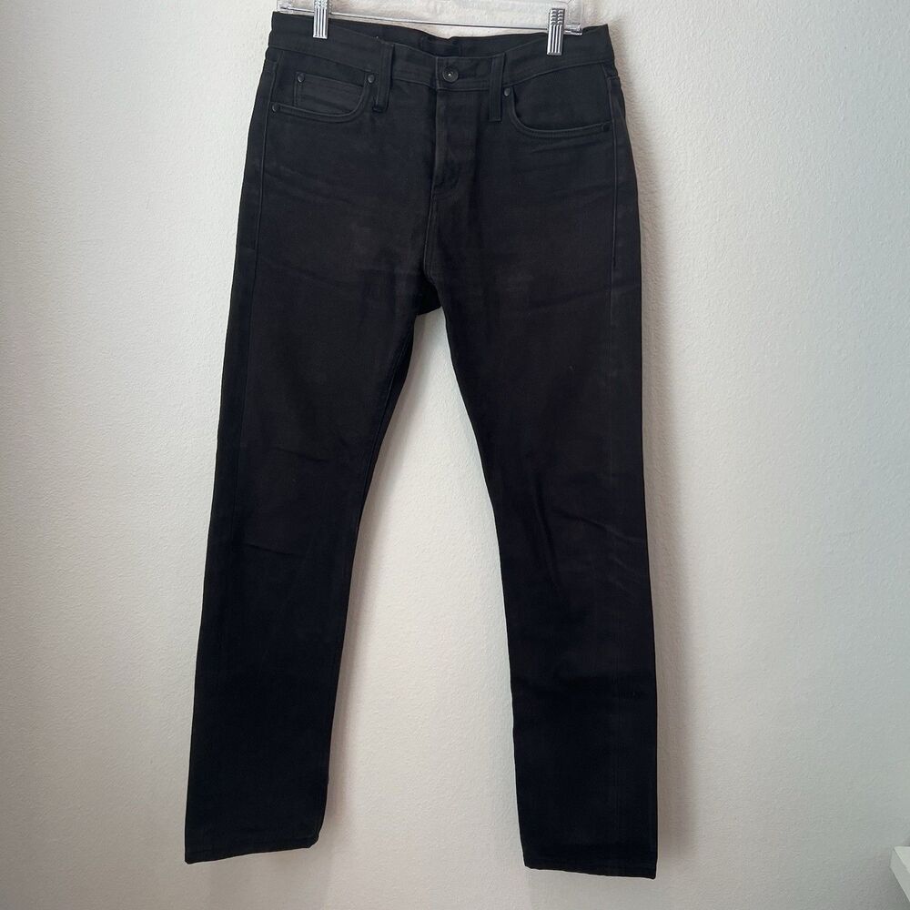 unbranded brand mens jeans Style UB155 Skinny Fit 31 Selvedge Weathered Black
